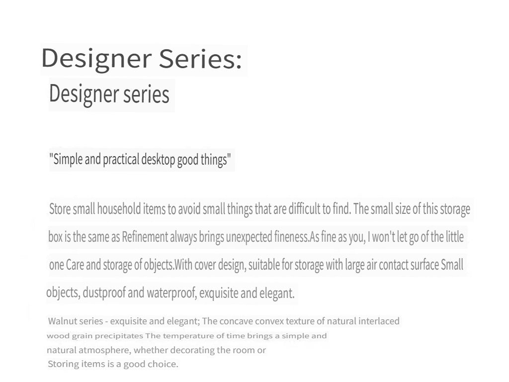 YZBZ Black Walnut Dental Floss Swab Box, 1-3 Shelves