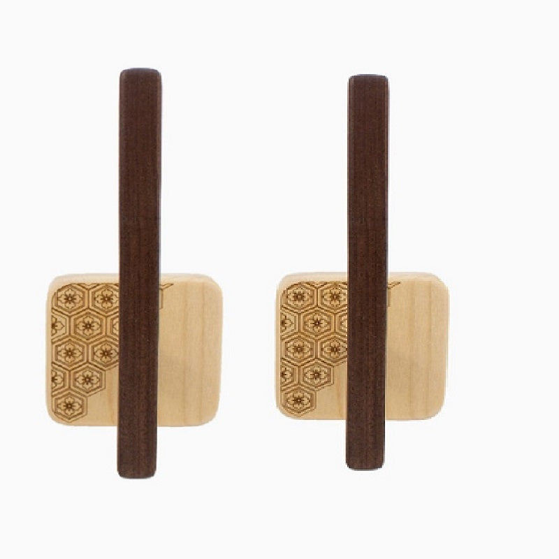 XMT Black walnut/beech curtain frame, L-shaped hook without perforation, multi-function clip