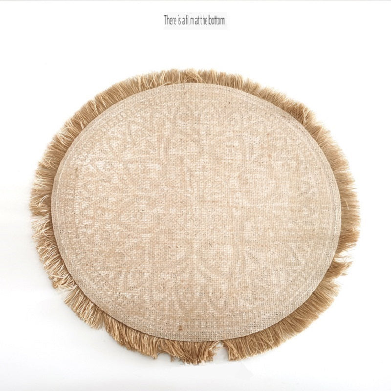 BGS Nordic jute hand-woven placemat, insulation pad, bottom coating, various styles, diameter 38/40cm
