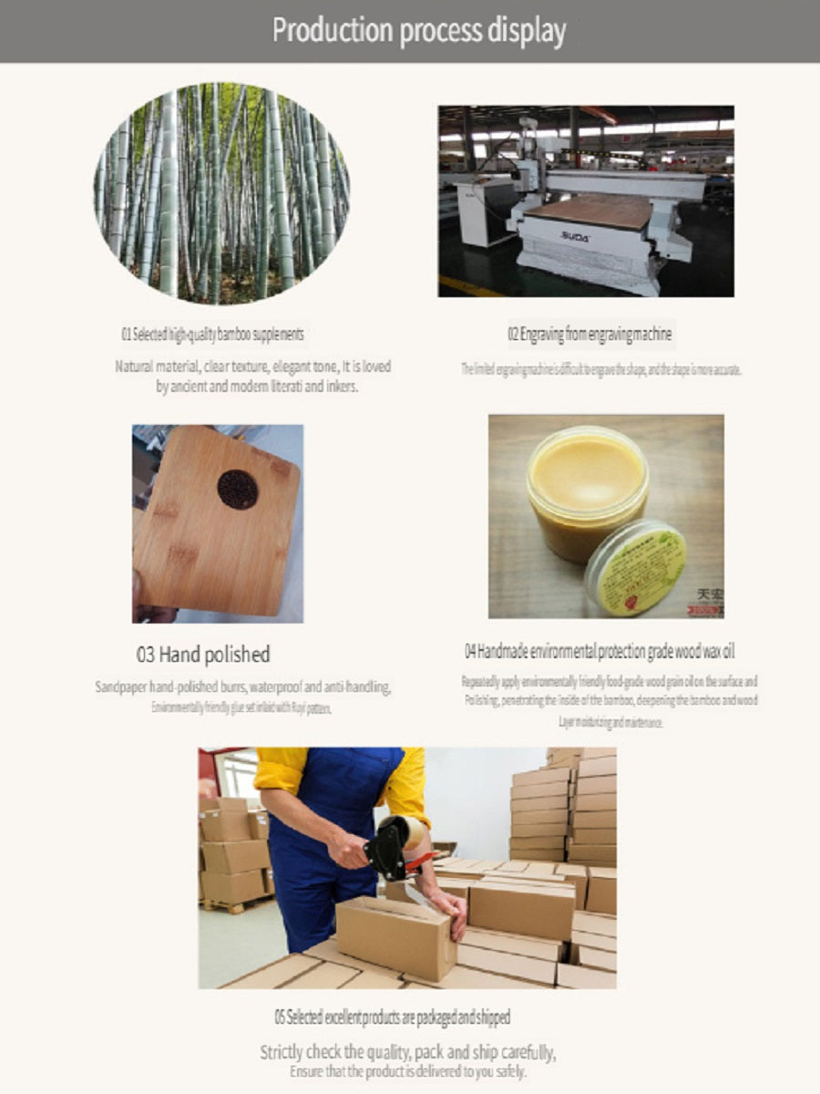 XMT Mao bamboo inlaid walnut Chinese style book stand bookcase, simple Chinese style cultural and creative,2 pcs