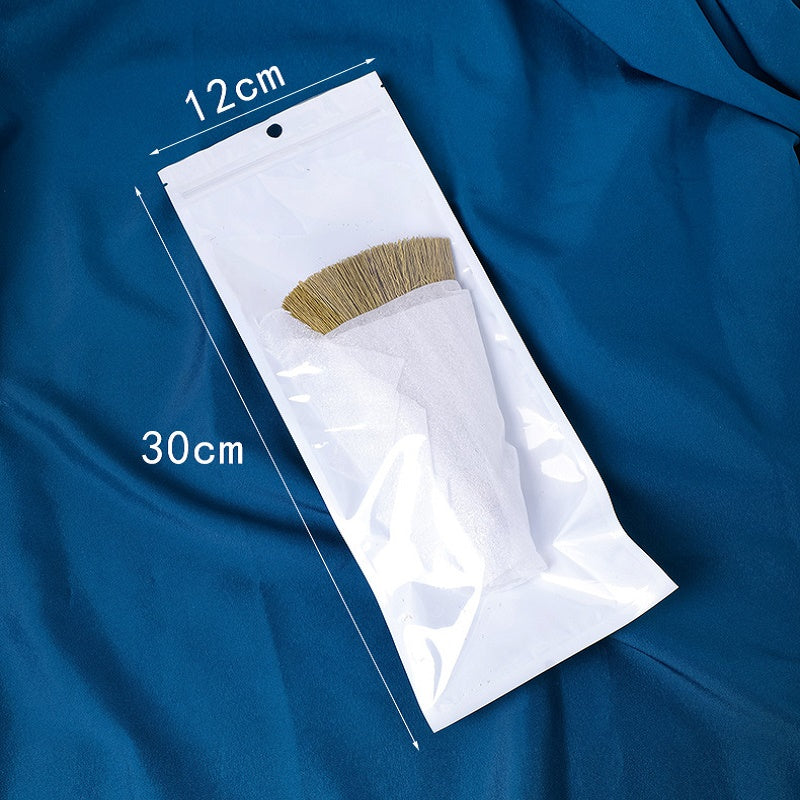 RYS A mini broom made of natural crystal, made from an amethyst tooth flower, a magical handmade broom decoration