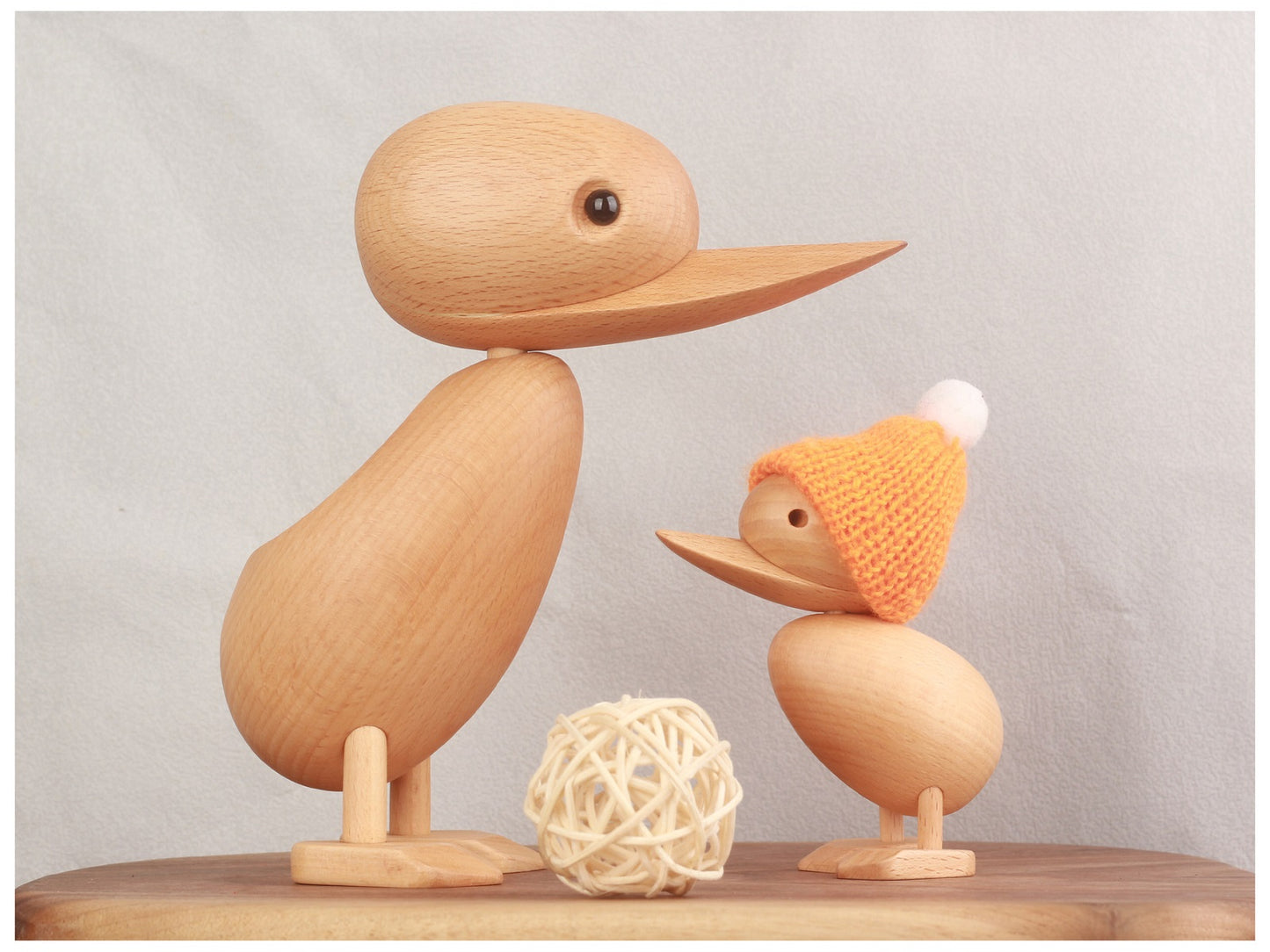 VKXK Nordic solid wood decorative duck, home decoration crafts, wooden toys, gifts, handmade