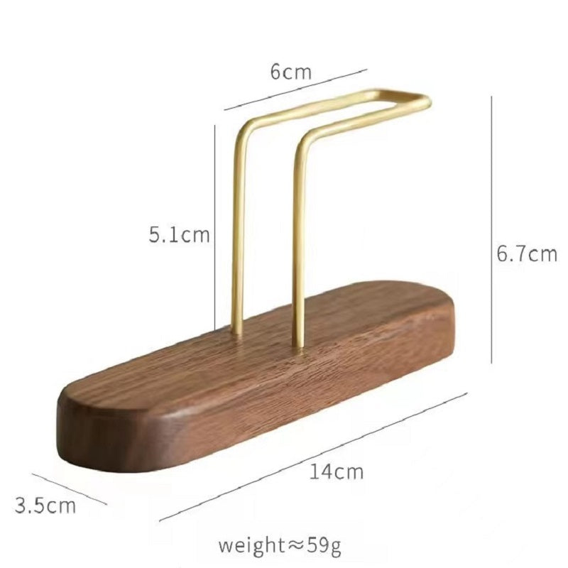 YZBZ Dark Walnut Coffee Filter Towel Holder,5 per pack