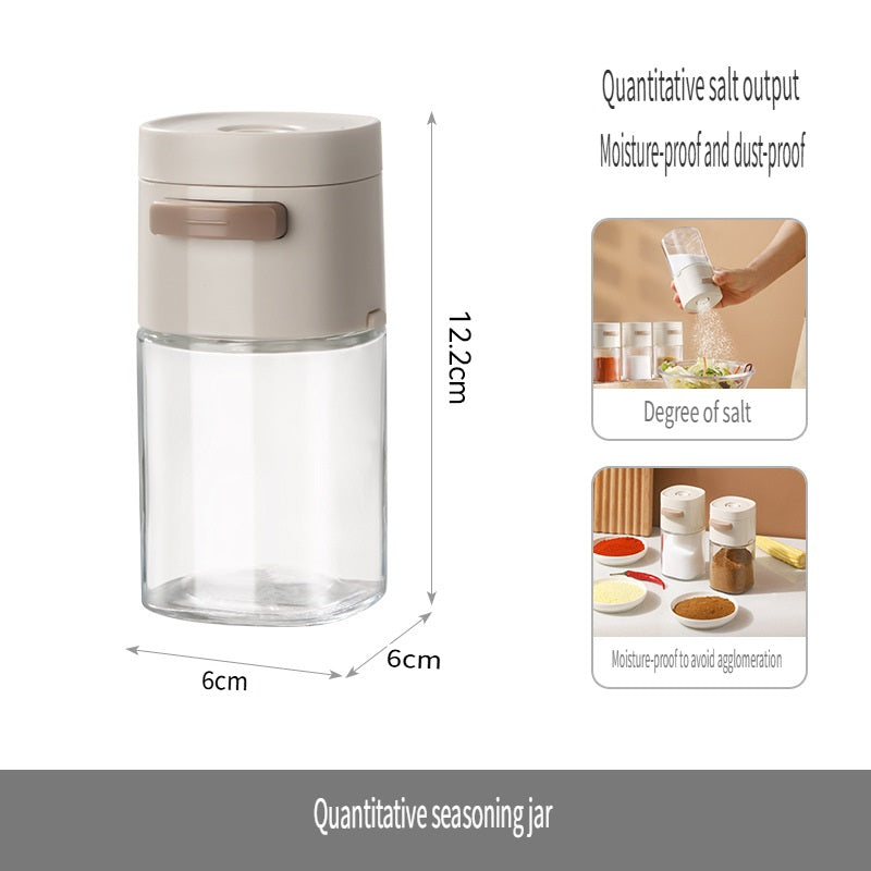 FaSoLa Kitchen push-type quantitative seasoning jar, sealed and moisture-proof
