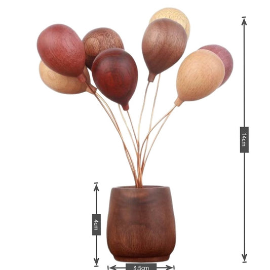 VKXK Wooden balloon figurines, car figurines, handmade