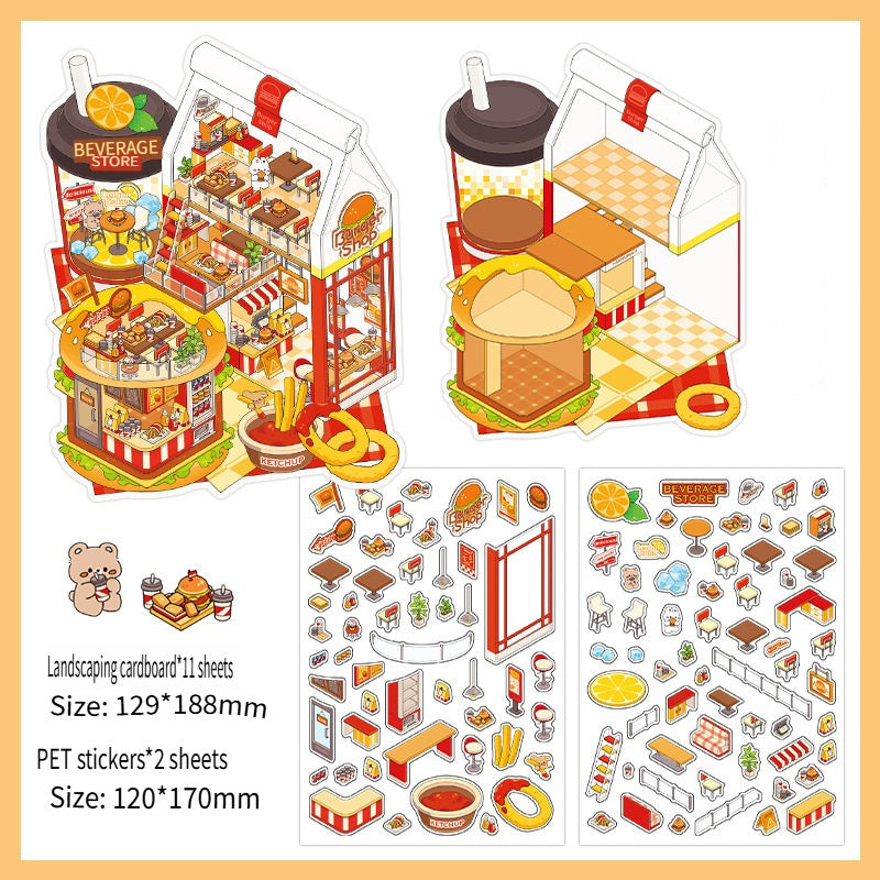 RetroStory Infeel.Me 2.5D background decoration stickers, diy landscaping stickers