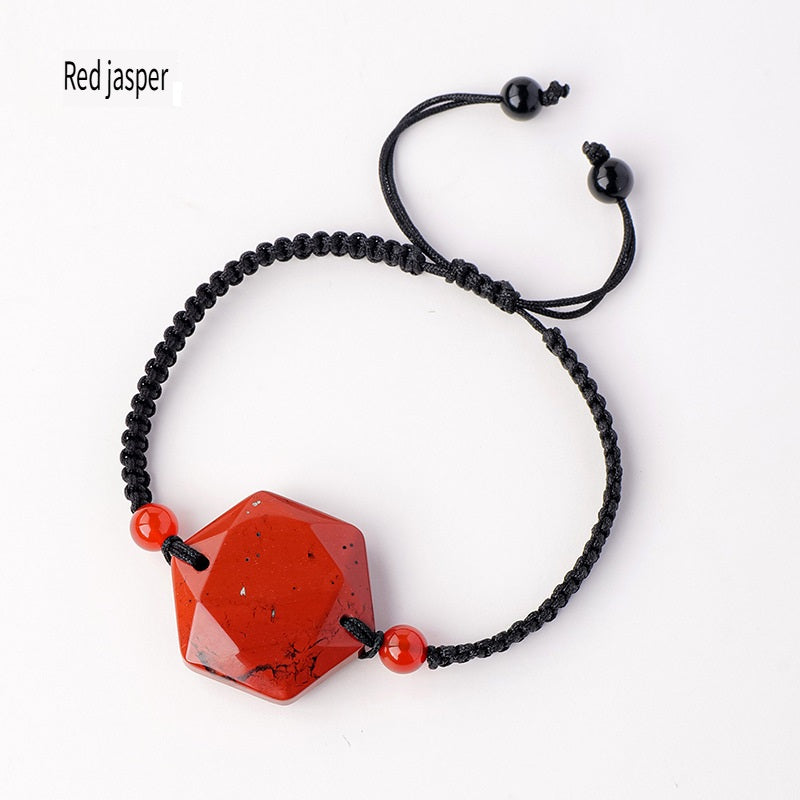 RYS Natural crystal rough stone hand-woven six-pointed star bracelet