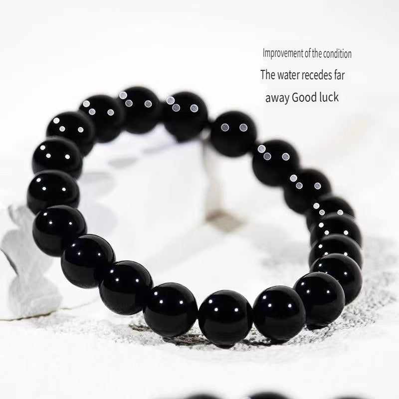 RYS Obsidian bead bracelet