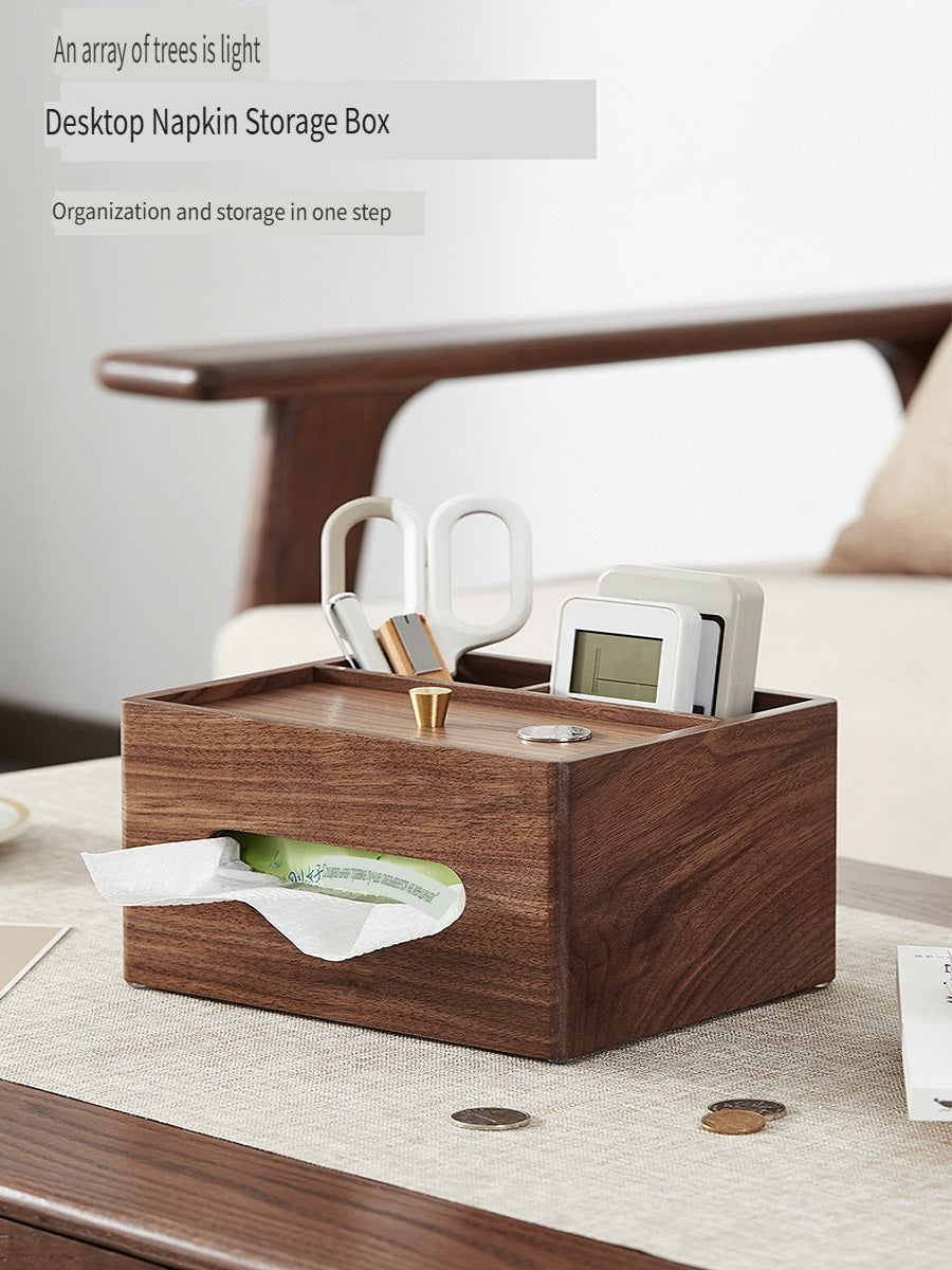 MYZD Walnut tissue box