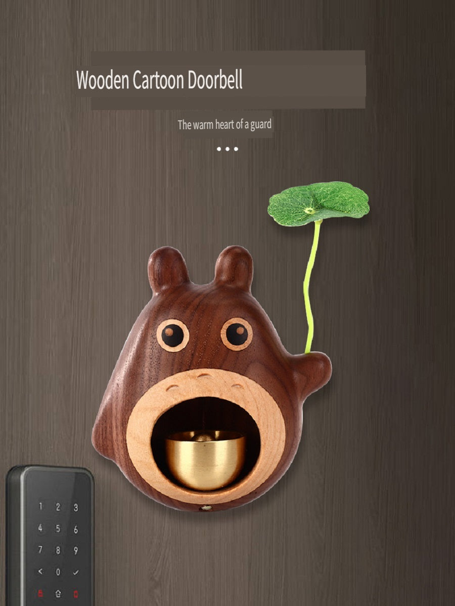 MYZD Japanese cartoon-style black walnut wind chimes, doorbells, and copper bells