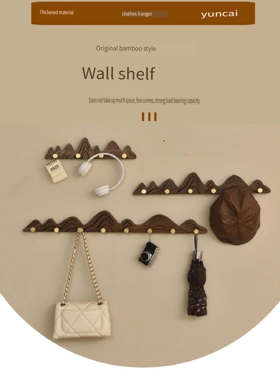 MYZD North American black walnut/beech wood creative simple clothes hanger, 4-8 hooks optional