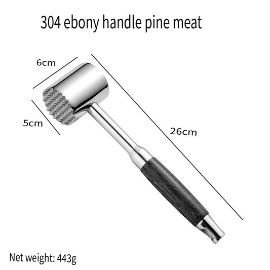 HOMGED Household loose meat hammer steak hammer, double-sided solid hammer head, 304 stainless steel/zinc alloy
