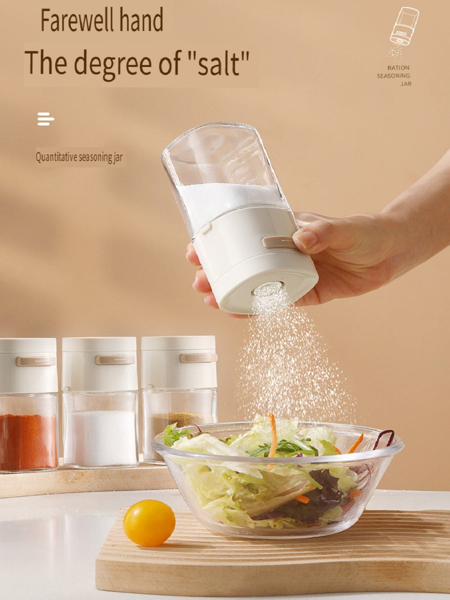FaSoLa Kitchen push-type quantitative seasoning jar, sealed and moisture-proof