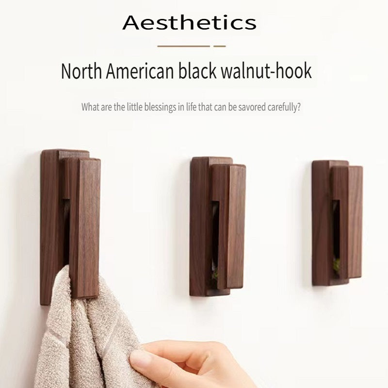 YZBZ Wooden marble towel hook, no punching required