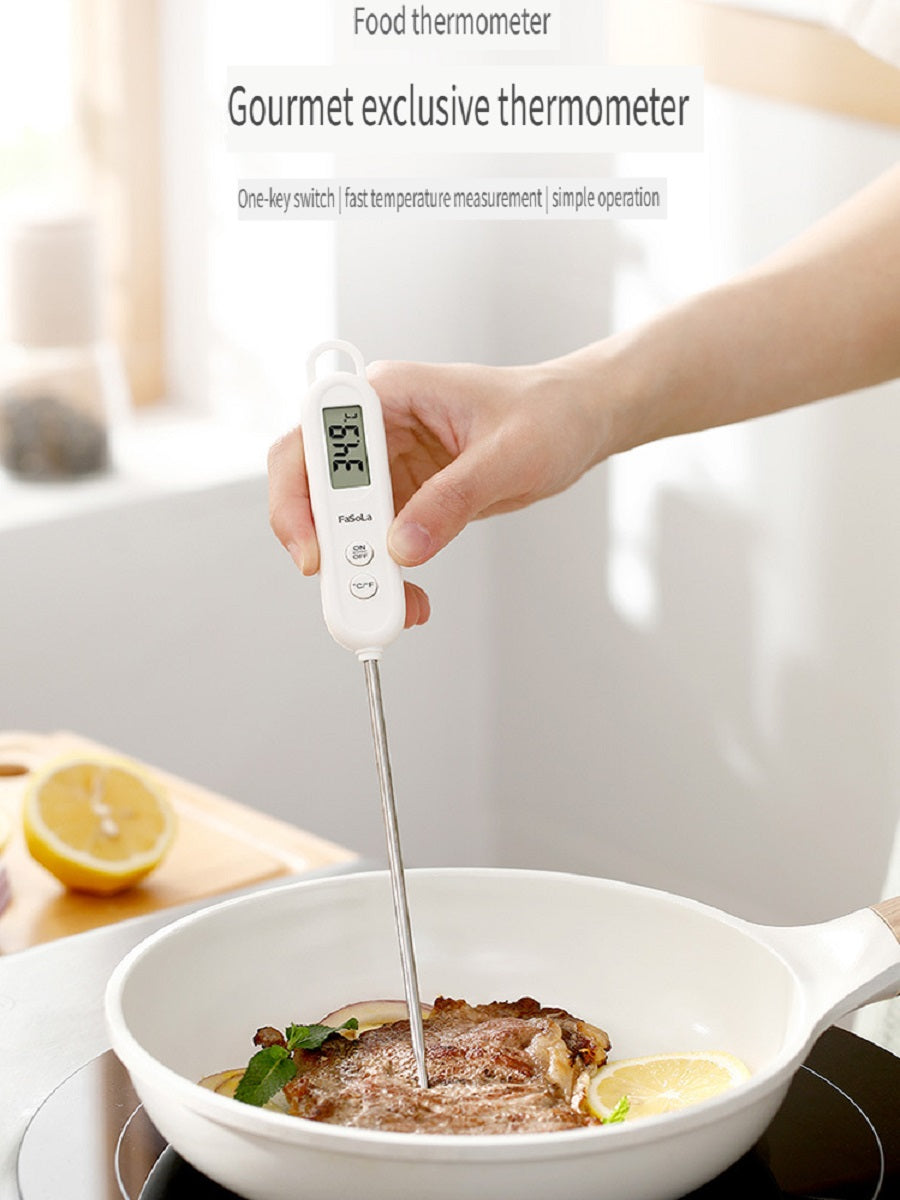 FaSoLa Probe-type food thermometer, suitable for baby bottles and kitchens，Digital display, can measure -50-300 degrees Celsius