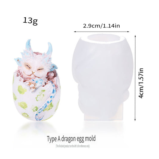 MSH Round dragon egg baby silicone mold, DIY crystal epoxy mold,Environmental protection and safety,4 styles to choose from