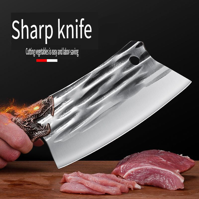 HFD Chef's special chopping and cutting knife, suitable for meat, poultry, vegetables, fruits, etc., wooden handle，forged, two-knife set