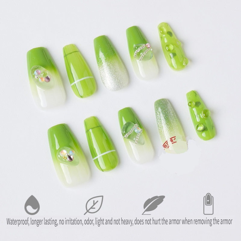 APENG Natural crystal gravel manicure sheet, fake nail manicure sheet