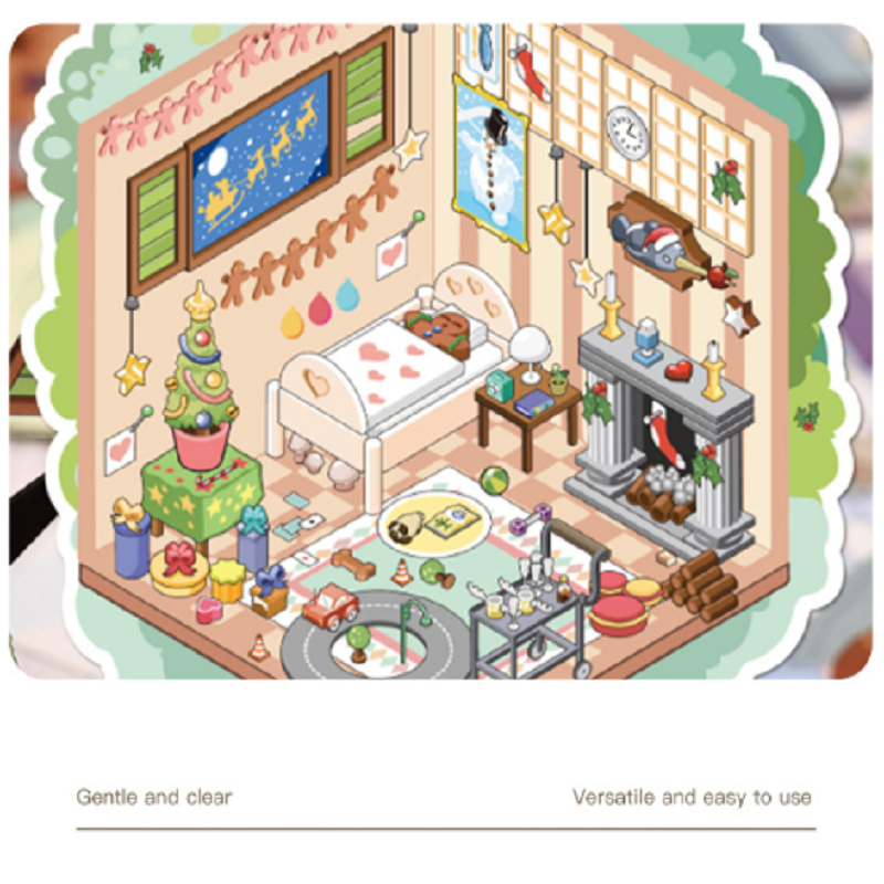 RetroStory Cartoon 3d three-dimensional large-size scene stickers, diy children's handmade decoration creative hand account landscaping stickers