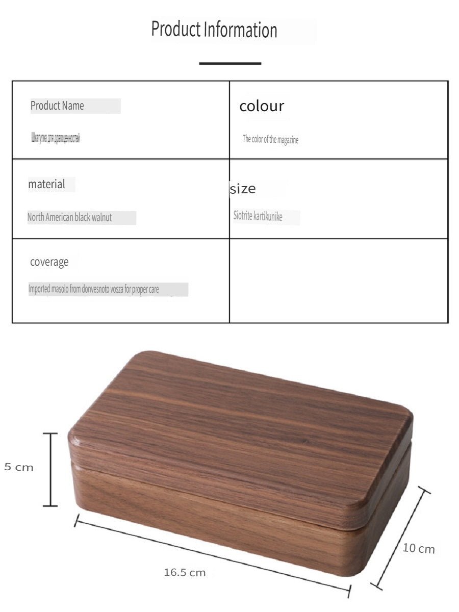 MYZD North American black walnut jewelry box