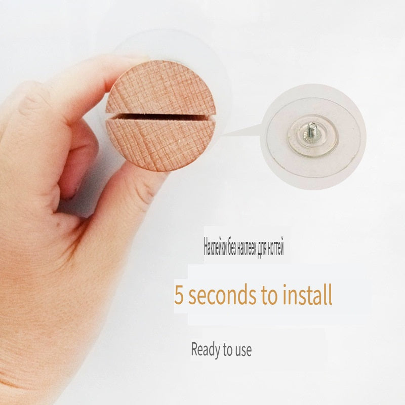 XMT Hanging paper roll holder made of pure copper and beech wood