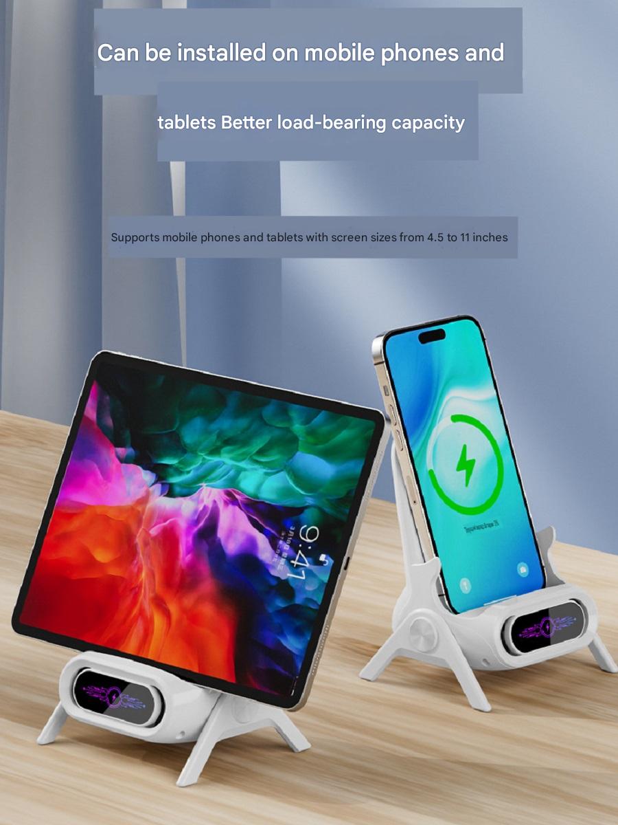 ZLKJ Desktop Phone Stand with Physical Amplification, 15W Wireless Charging, Universal for Phones and Tablets, Aromatherapy Function, and Cooling