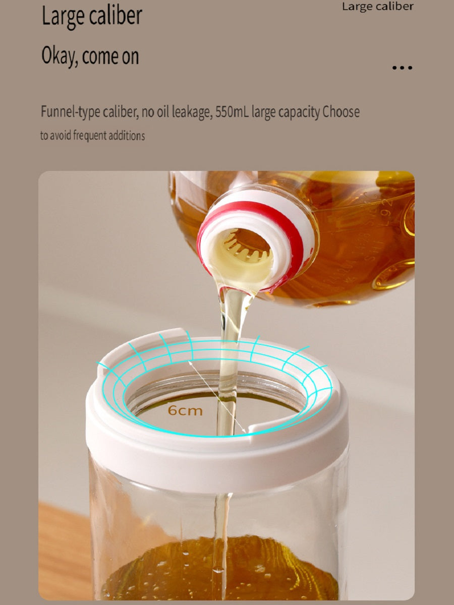 FaSoLa Kitchen household oiling bottle, can be sprayed with oiling, glass spraying and oiling integrated oil bottle, suitable for liquid seasonings and edible oils，550ML