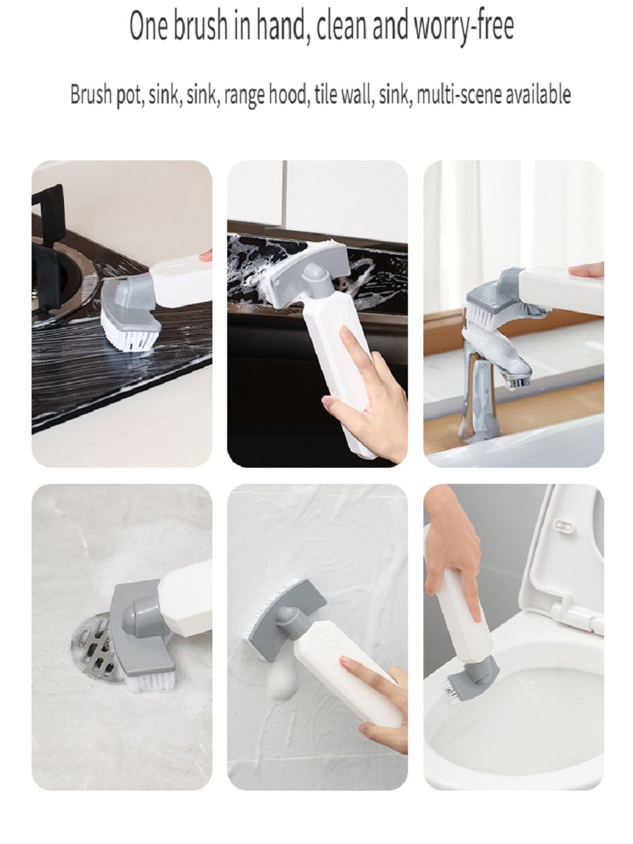 FaSoLa Multifunctional liquid storage squeeze sponge brush, household long handle liquid filling with kettle brush