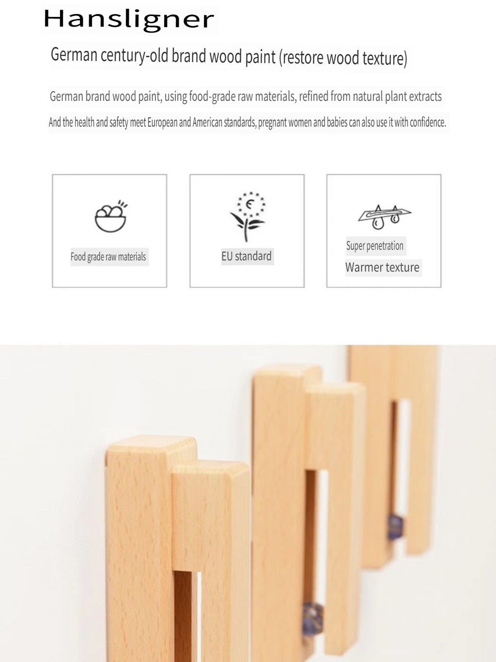 YZBZ Wooden marble towel hook, no punching required