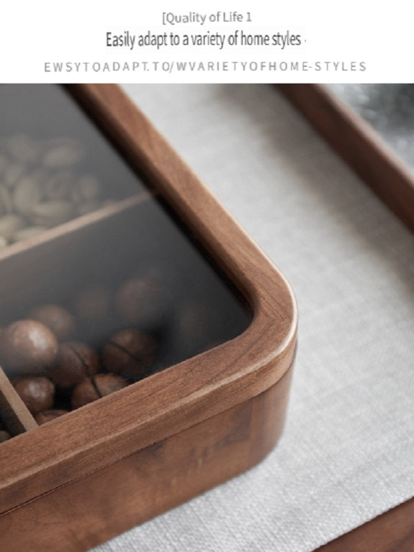 MYZD North American and Walnut Candy, Snack 6-grid Storage Box