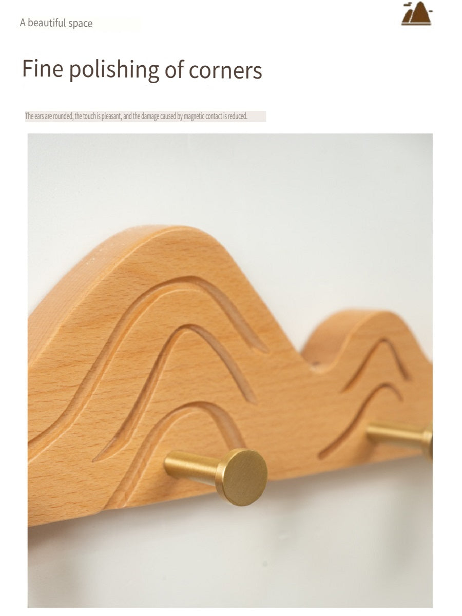 MYZD North American black walnut/beech wood creative simple clothes hanger, 4-8 hooks optional