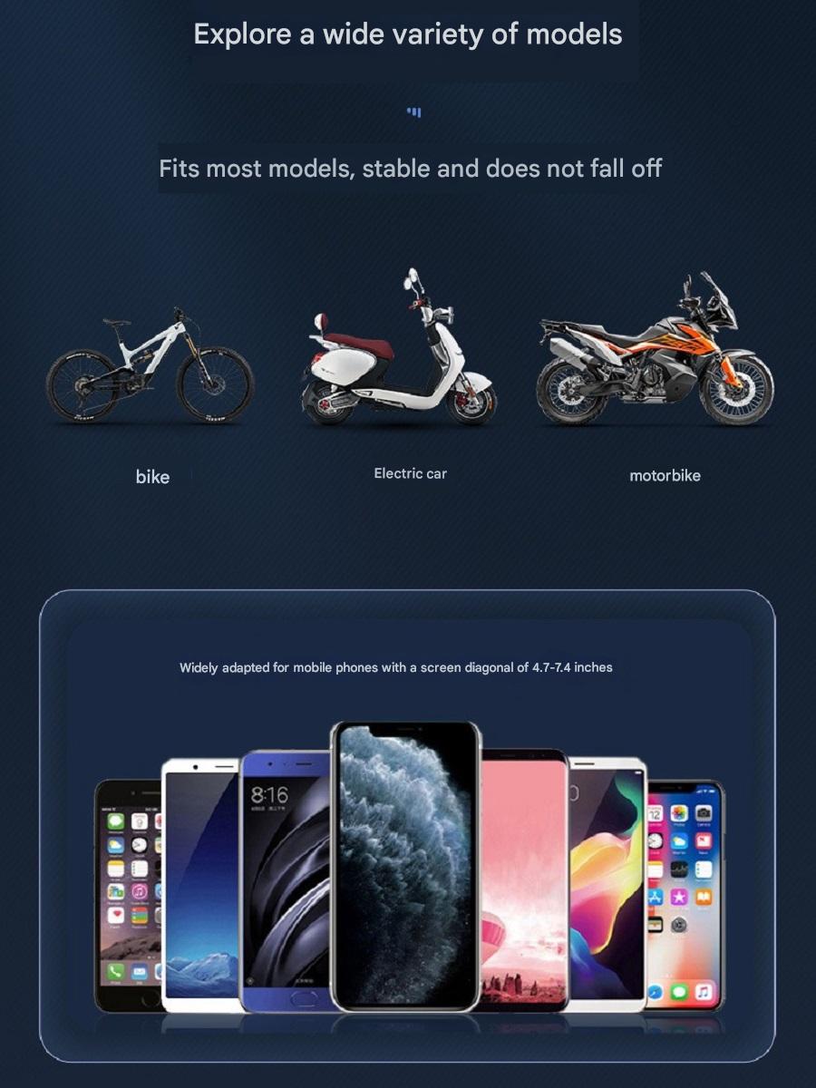 MCZB Motorcycle and bicycle mobile phone holder, waterproof sunshade