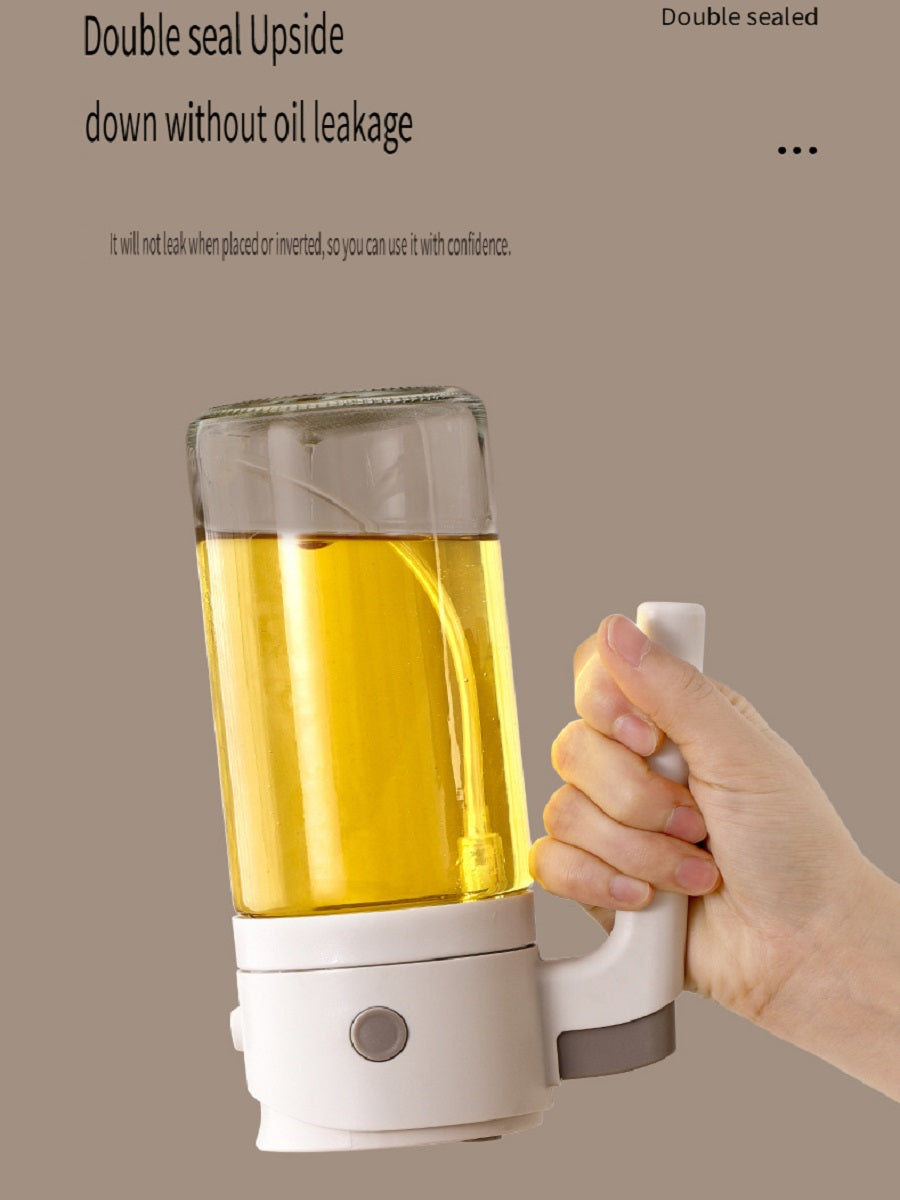 FaSoLa Kitchen household oiling bottle, can be sprayed with oiling, glass spraying and oiling integrated oil bottle, suitable for liquid seasonings and edible oils，550ML