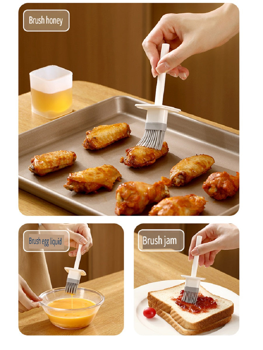FaSoLa Household silicone oil brush, integrated high temperature resistant oil brush with bottle