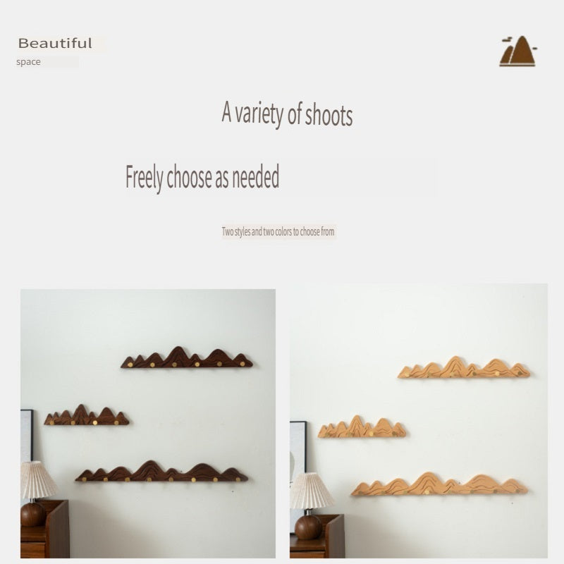 MYZD North American black walnut/beech wood creative simple clothes hanger, 4-8 hooks optional