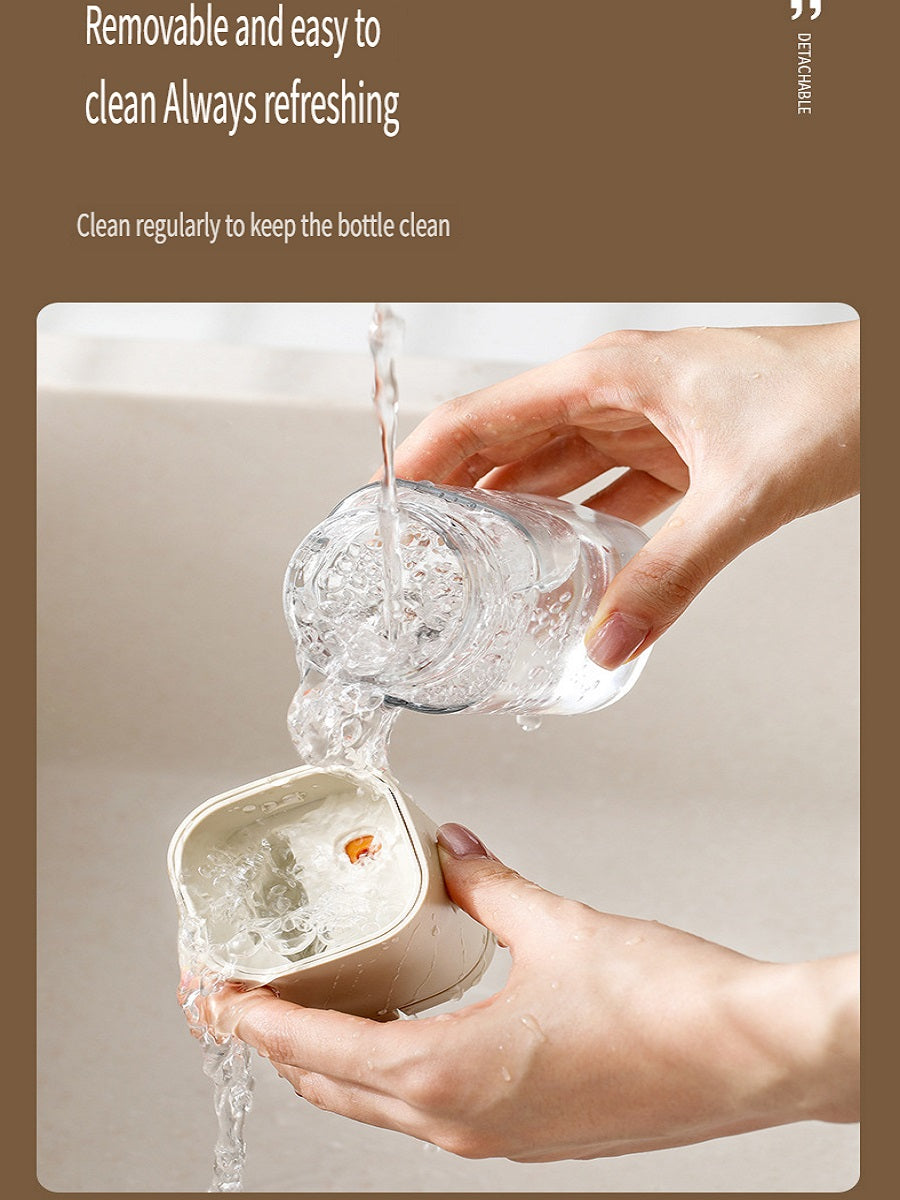 FaSoLa Kitchen glass seasoning bottle, suitable for solid seasoning, push-type, quantitative control，180ml