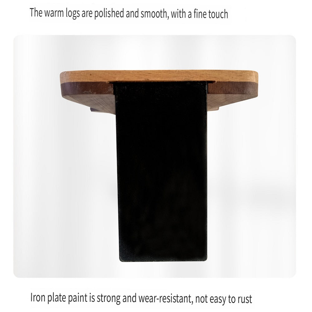 XMT Walnut inlaid beech calf book stand, 2 pcs