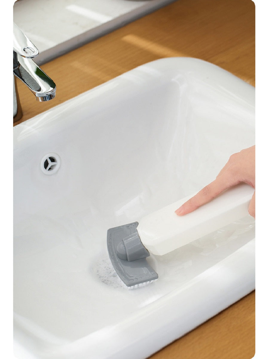 FaSoLa Multifunctional liquid storage squeeze sponge brush, household long handle liquid filling with kettle brush