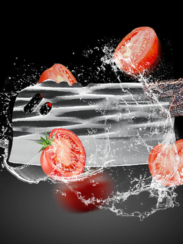 HFD Chef's special chopping and cutting knife, suitable for meat, poultry, vegetables, fruits, etc., wooden handle，forged, two-knife set