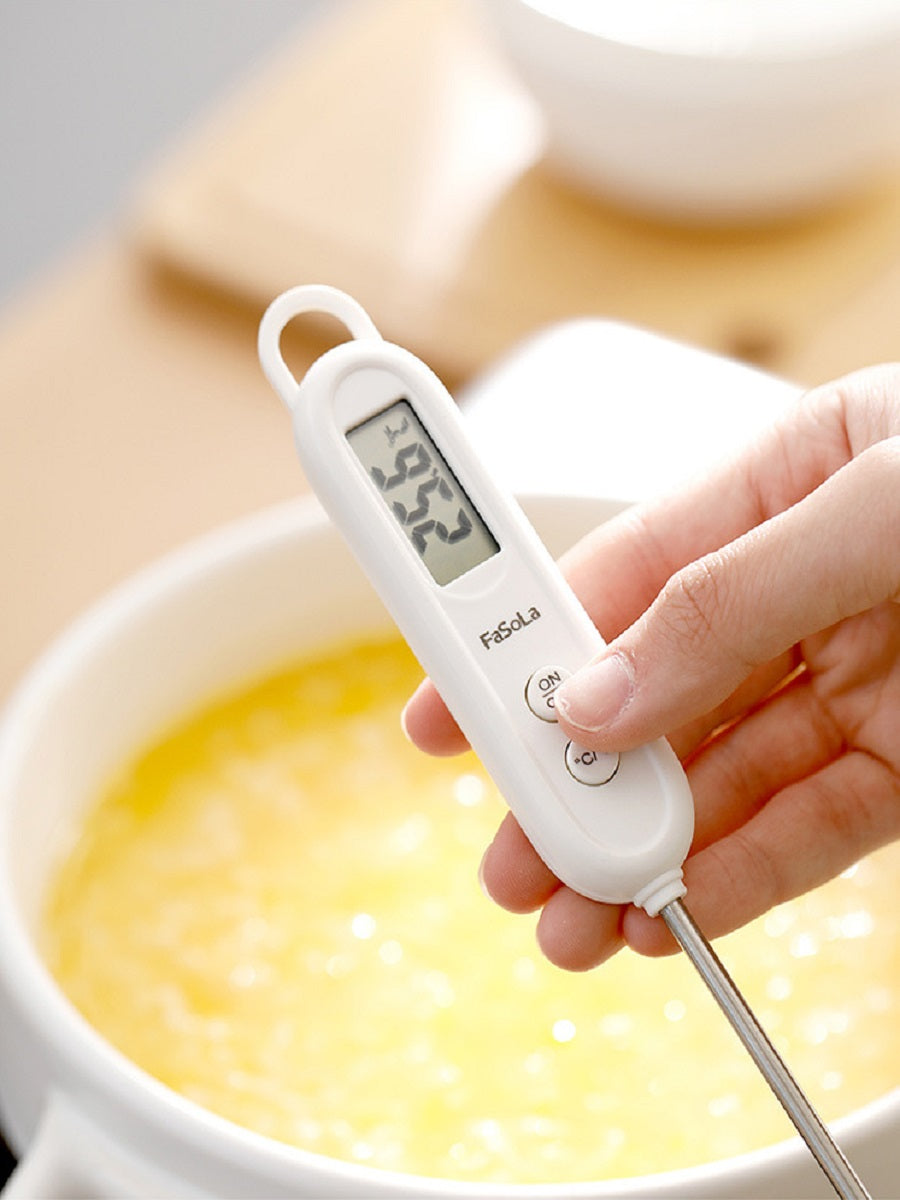 FaSoLa Probe-type food thermometer, suitable for baby bottles and kitchens，Digital display, can measure -50-300 degrees Celsius