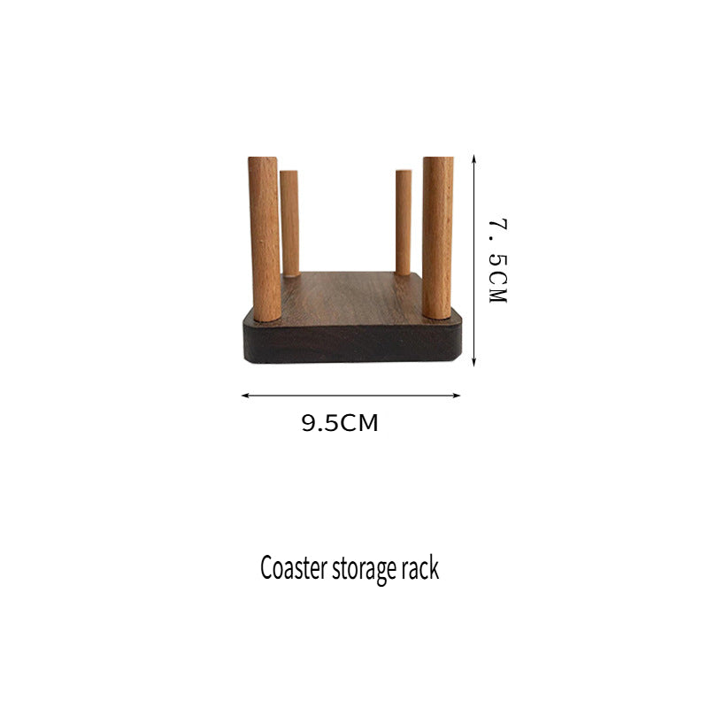 XMT Creative biscuit solid wood coaster, black walnut/beech, 2 pieces