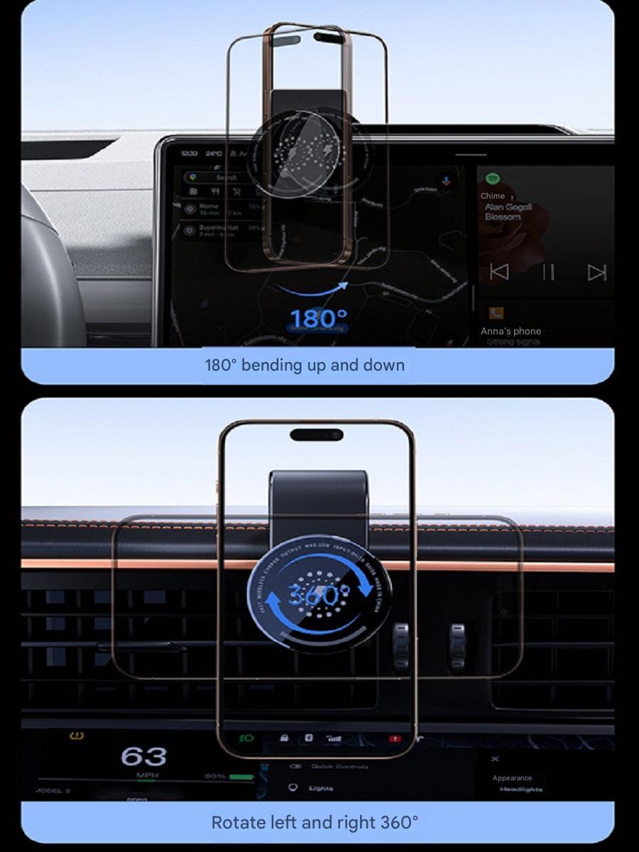 ZLKJ Magsafe car magnetic wireless charging bracket that can be bent as desired