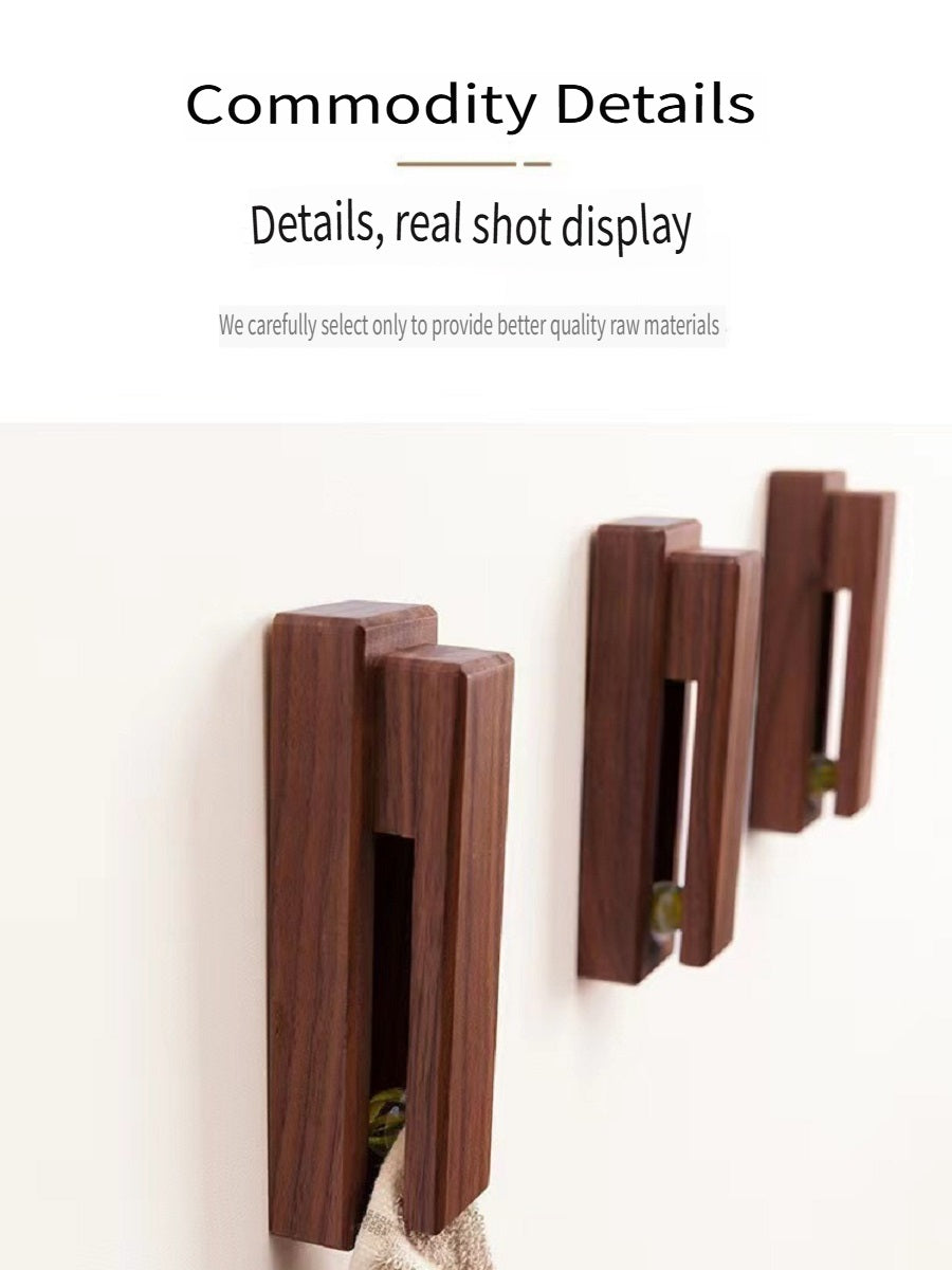 YZBZ Wooden marble towel hook, no punching required