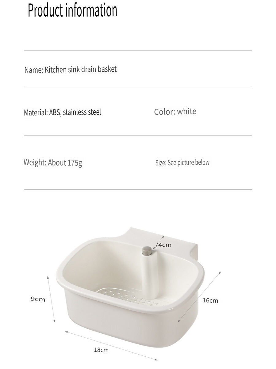 FaSoLa Filter hanging cleaning basket, one-button opening and closing at the bottom, food residue filtration, kitchen sink drain basket