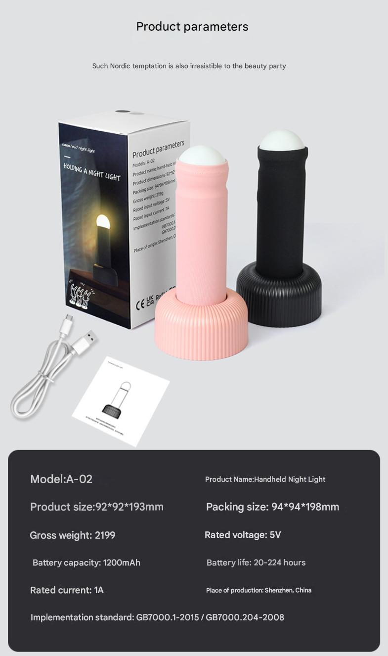 TQT Night light, hand-pull control switch, rechargeable, creative, gift