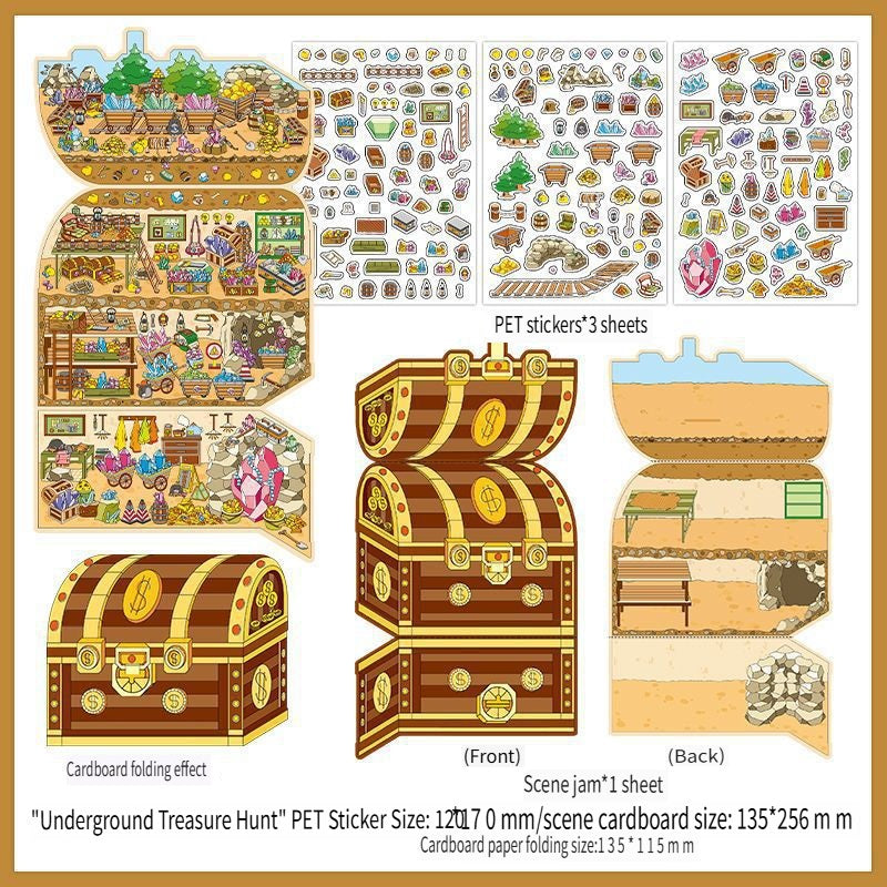 RetroStory Infeel.Me 2.5D background decoration stickers, diy landscaping stickers