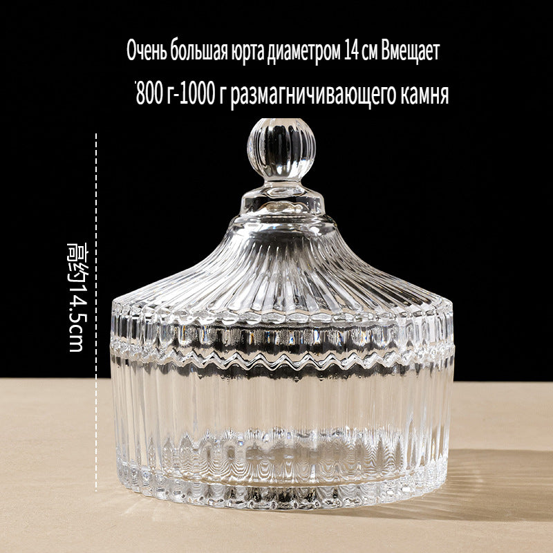 وعاء إزالة المغناطيسية الكريستالية، وعاء زجاجي لتنقية ملح يوشو