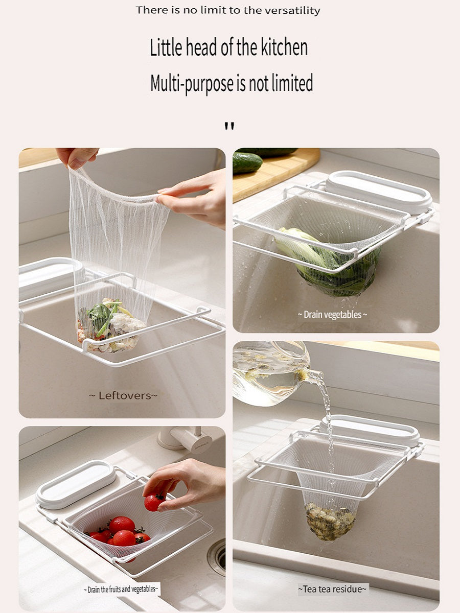 FaSoLa Kitchen sink filter and drain rack, food waste net bag, sink drain net
