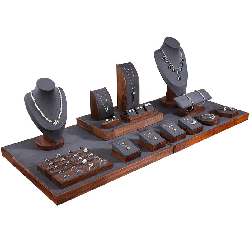 LVCAI Walnut jewelry display stand, a variety of styles