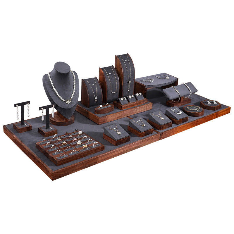 LVCAI Walnut jewelry display stand, a variety of styles